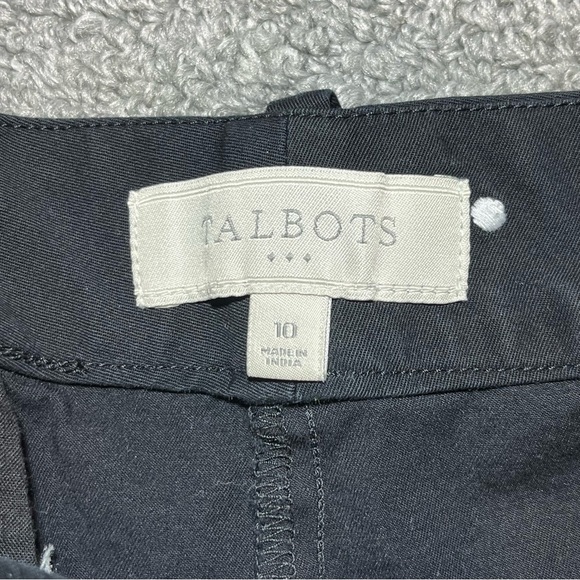 Talbots Polka Dot Chino Shorts Womens Size 10 Black Mid Rise Casual - Picture 4 of 9